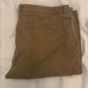 J.crew tan stretch slim chinos. 36x32